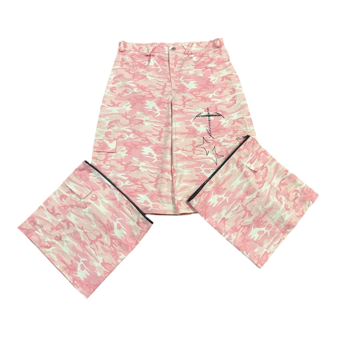 Pink Camo Zip Pants 2in1