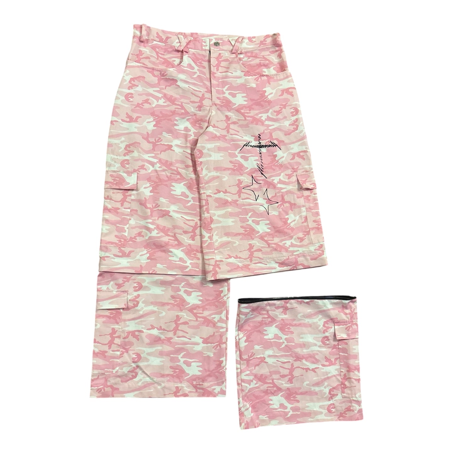 Pink Camo Zip Pants 2in1