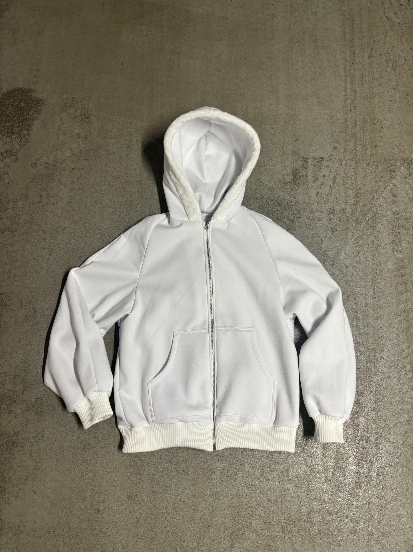 Flava White Fur Hoodie