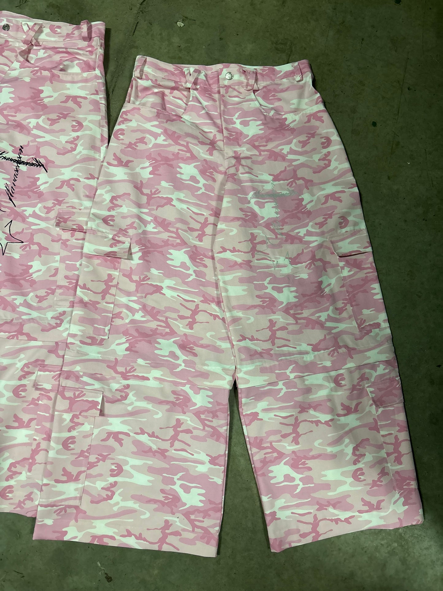 Pink Camo Zip Pants 2in1