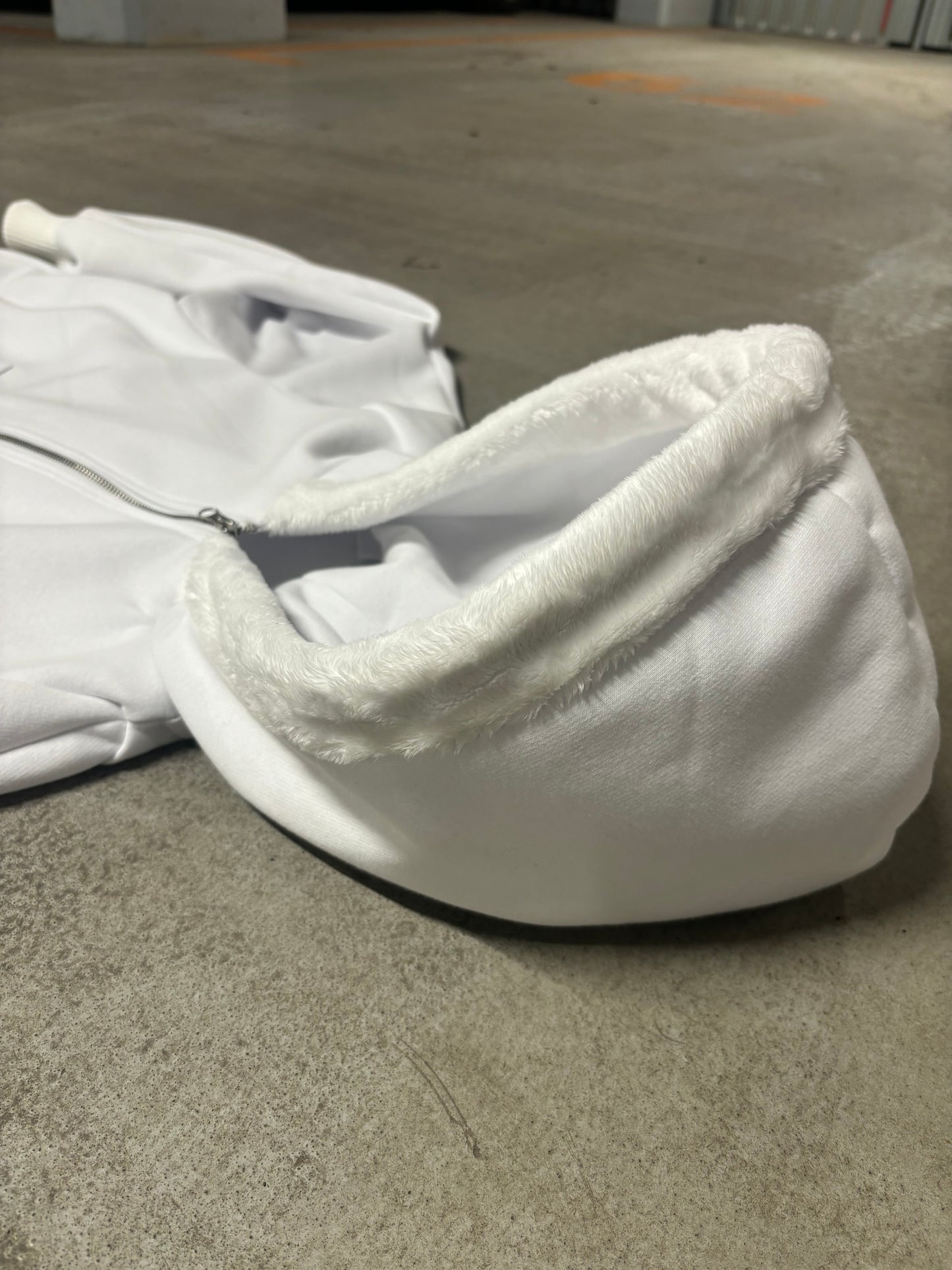 Flava White Fur Hoodie