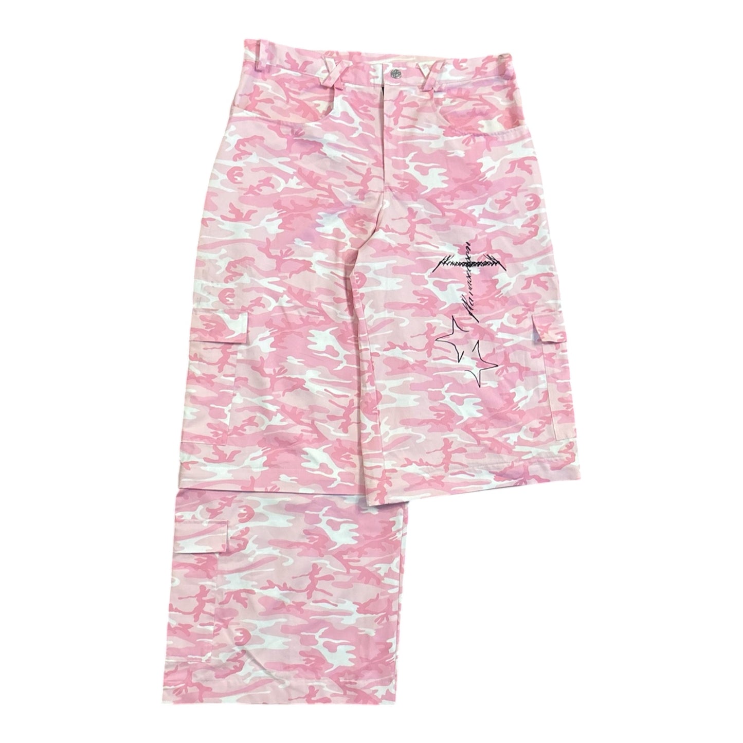 Pink Camo Zip Pants 2in1