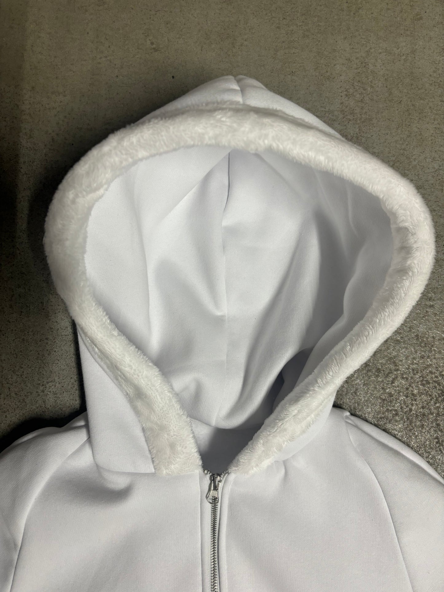 Flava White Fur Hoodie