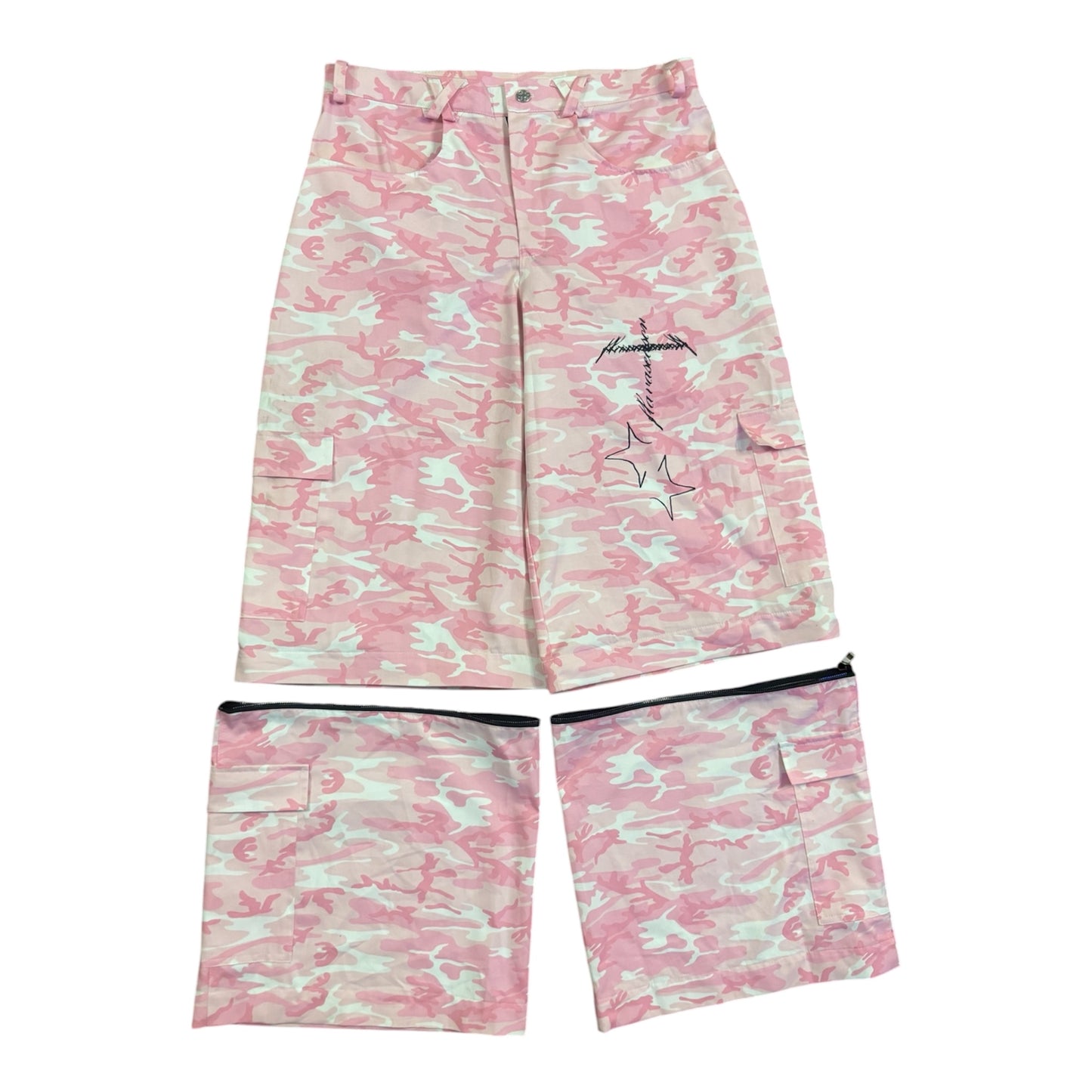 Pink Camo Zip Pants 2in1