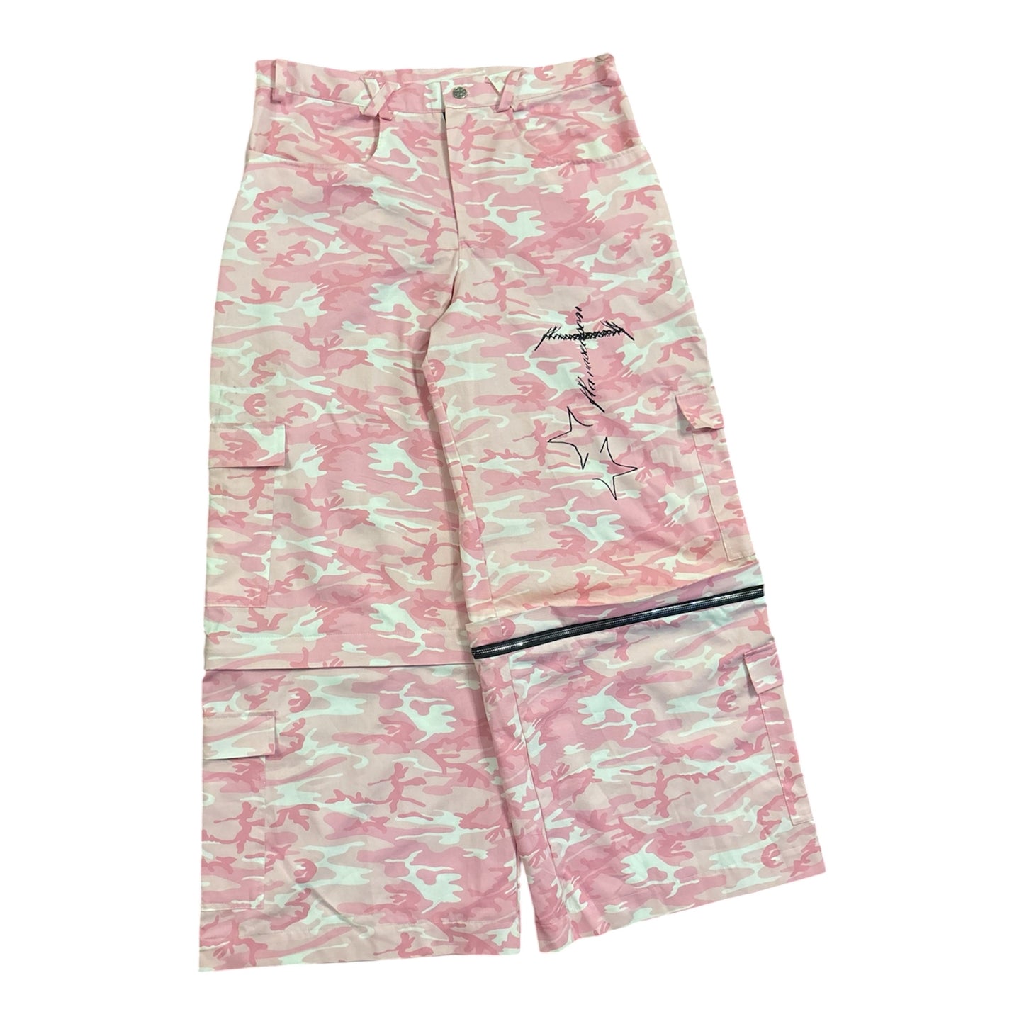 Pink Camo Zip Pants 2in1